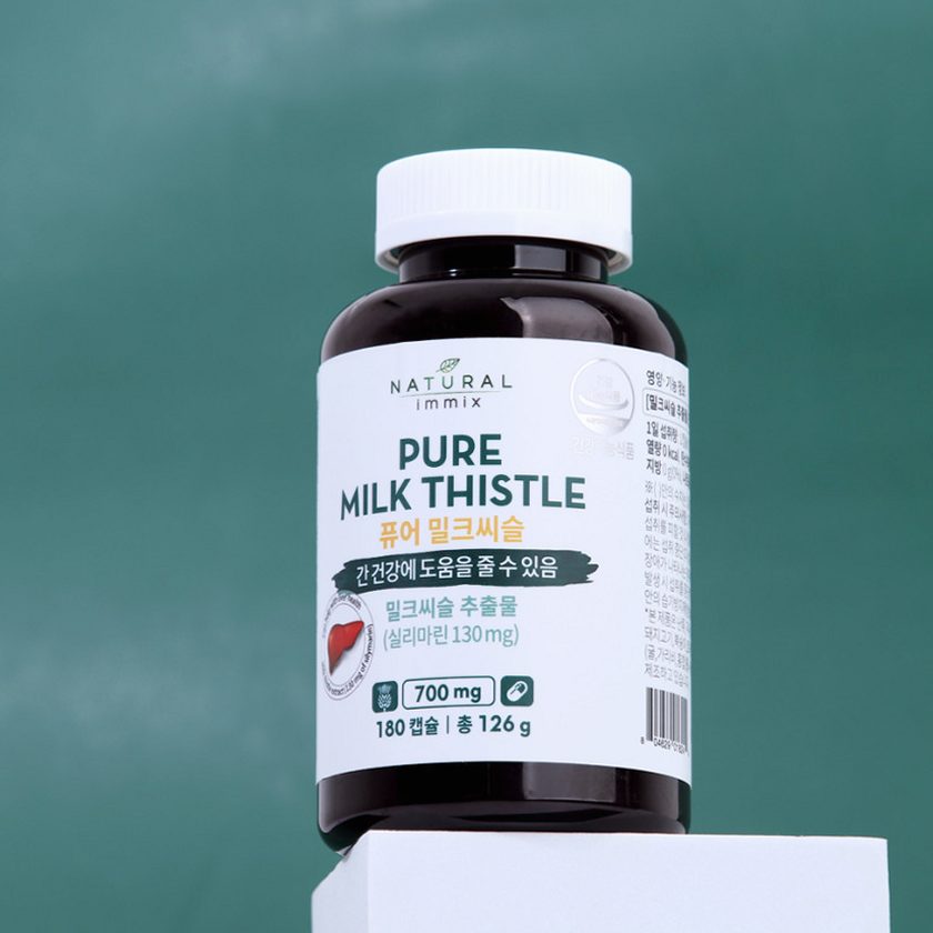 퓨어 밀크씨슬 영양제 700mg x 180캡슐 (6개월분) 간 실리마린