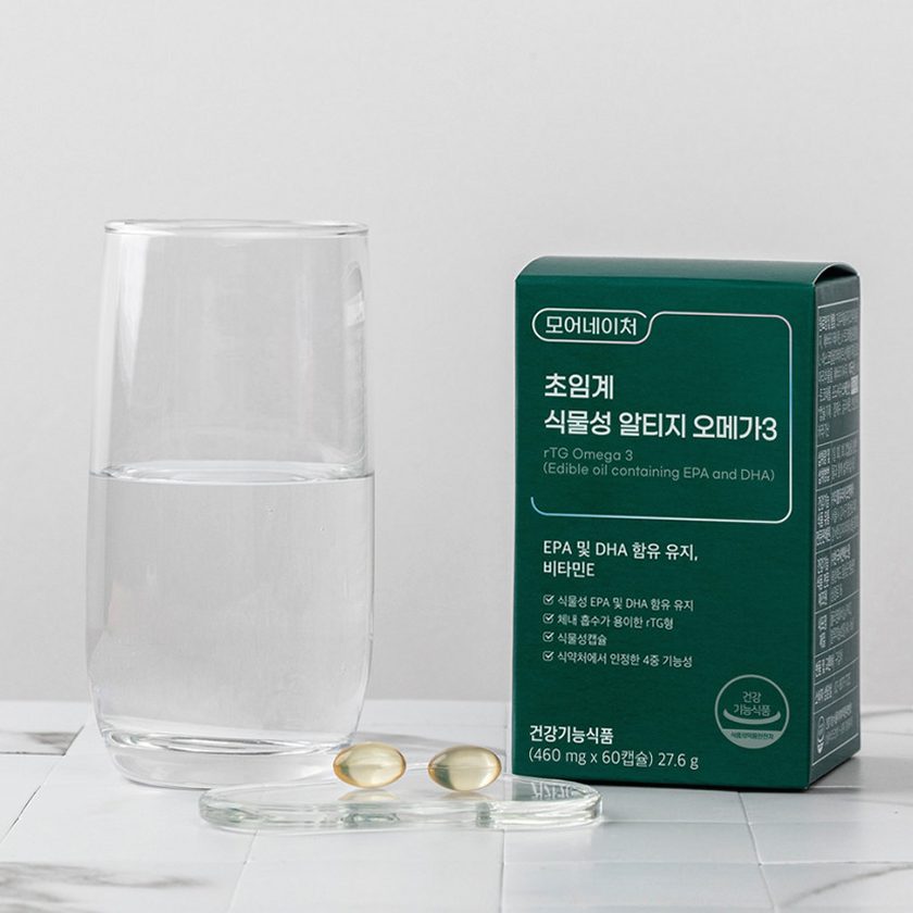 모어네이처 초임계 식물성 알티지 오메가3 rTG EPA DHA 임산부 60캡슐, 1개