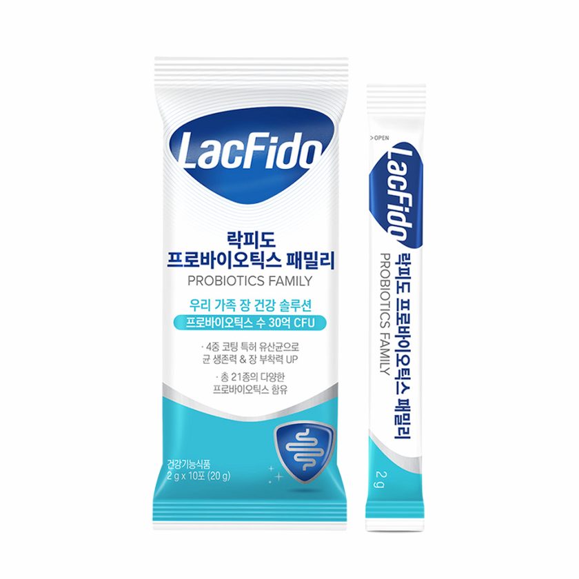 락피도 프로바이오틱스 온가족 유산균 패밀리 30억CFU 2g 100포, 1개