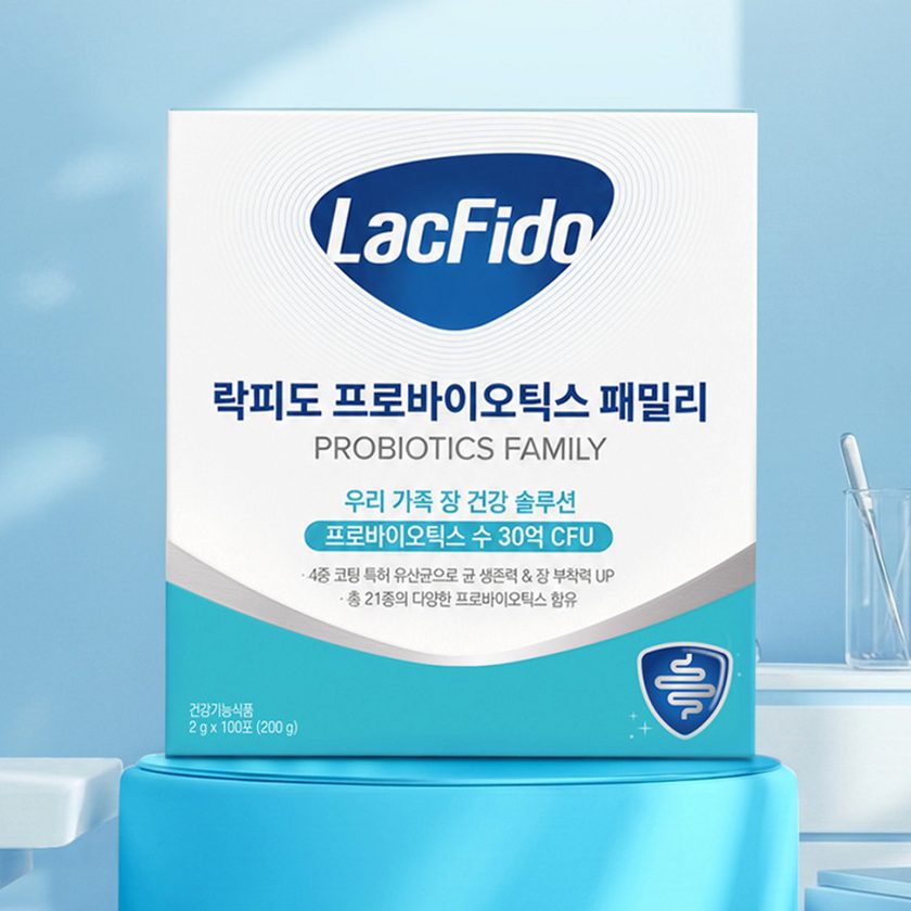 락피도 프로바이오틱스 온가족 유산균 패밀리 30억CFU 2g 100포, 1개