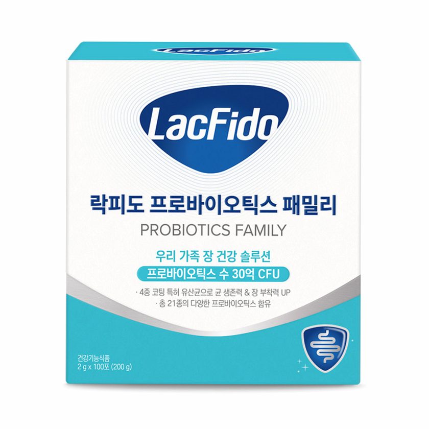 락피도 프로바이오틱스 온가족 유산균 패밀리 30억CFU 2g 100포, 1개